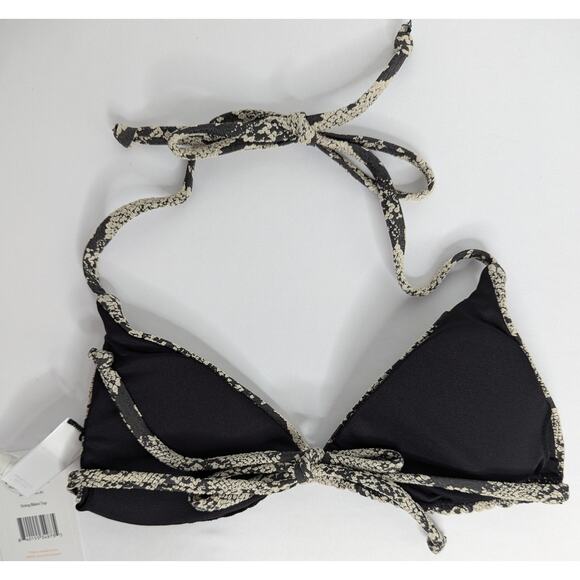 Andie Swim Snake Print String Bikini Top - Picture 4 of 8
